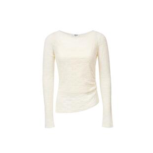 绫致ONLY2026春季新款两件套圆领剪裁透肤罩衫吊带T恤女