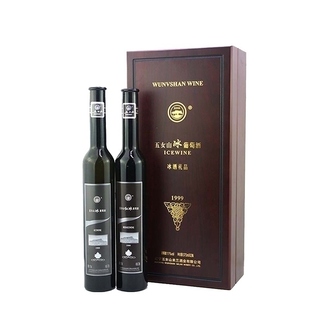 本溪桓仁特产辽宁五女山木盒礼品冰葡萄酒2支装红白冰酒混装