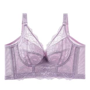 美思大码内衣女薄款大胸显小胸聚拢调整型全罩杯防下垂收副乳文胸