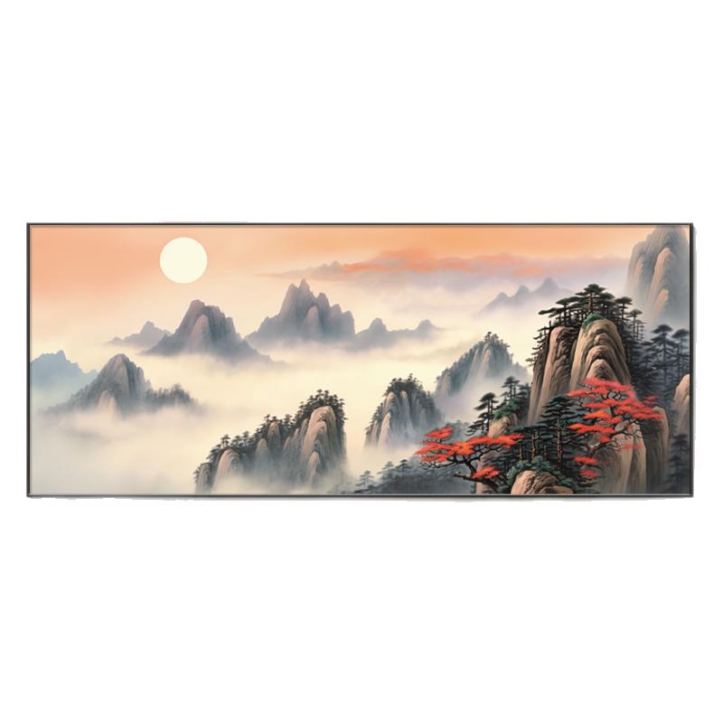 旭日东升客厅装饰画日出东方寓意
