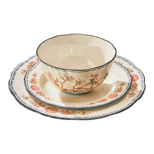 墨色新中式米饭碗家用2026新款高颜值餐具汤碗陶瓷吃面碗盘子菜盘