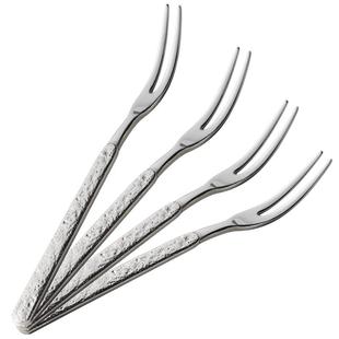 米立风物水果叉果签果插不锈钢叉子家用吃水果的小叉子甜品蛋糕叉