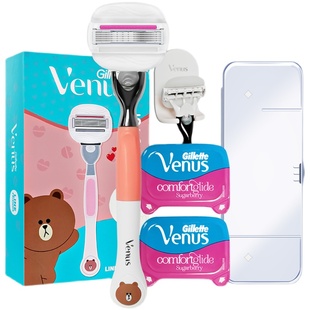 吉列脱毛刀女士剃毛刀小熊刀安全刮腿毛私处阴毛修剪器女用除毛刀