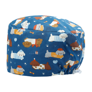 裕平鸟手术帽花帽男女护士帽手术室专用帽纯棉薄款口腔医生帽透气