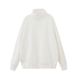 高领卫衣男插肩袖抓绒棉抗静电自发热抗起球秋冬长袖卫衣保暖上衣