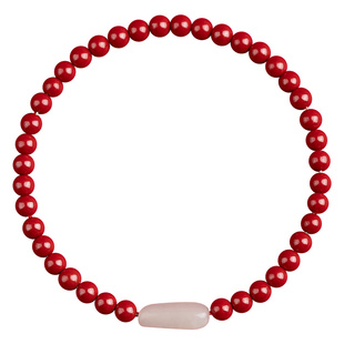 官方正品朱砂手串女款本命年龙年天然正品和田玉石原矿朱砂手链男