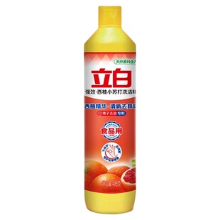 立白西柚小苏打洗洁精强效去油小瓶408g洗碗果蔬用厨房宿舍不伤手