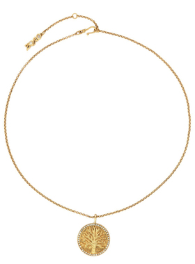 新款镶钻生命树项链欧美时尚