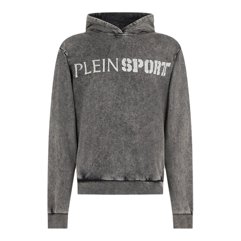 PHILIPP PLEIN 男士复古做旧款宽松上衣套头连帽卫衣PLEINSPORT
