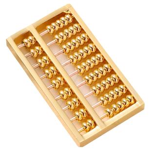 黄铜密底小算盘招财摆件吊坠钥匙扣如意风水玄关周岁抓周用品车载挂件乔迁室内装饰金属工艺品定制礼品