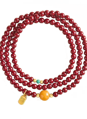 本命年朱砂多圈蜜蜡多圈貔貅手串