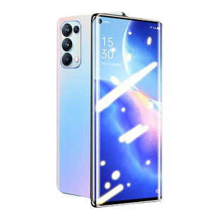适用opporeno5pro钢化膜reno5手机膜全屏覆盖pro+曲面膜5G防摔贴膜oppo全包水凝膜抗蓝光por全身玻璃防爆膜