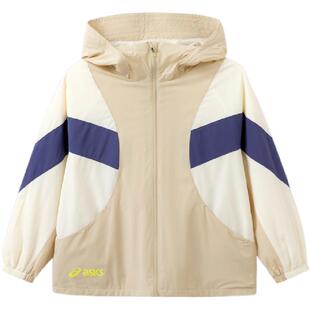 ASICS/亚瑟士童装夏季儿童防晒外套男女中大童舒软轻弹梭织便服