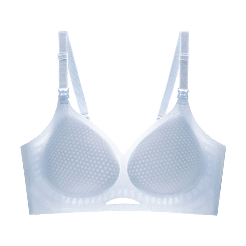 柔我ROVO孕妇哺乳内衣聚拢上开扣式超薄透气孕期产后喂奶专用文胸