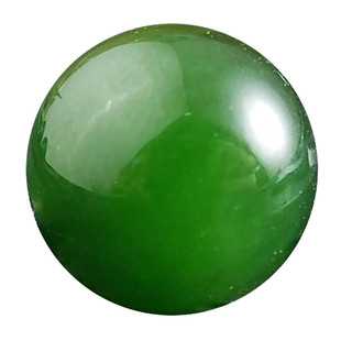 和田玉单珠碧玉圆珠散珠菠菜绿微无黑点天然手串diy配件文玩配饰