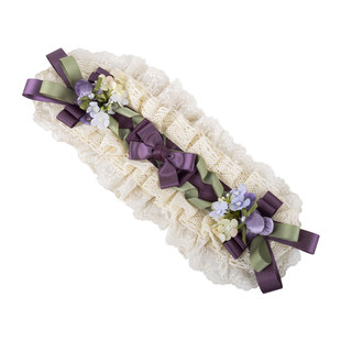 星尘蔷薇原创设计复古法式油画风发带花丸发饰lolita草编草帽礼帽