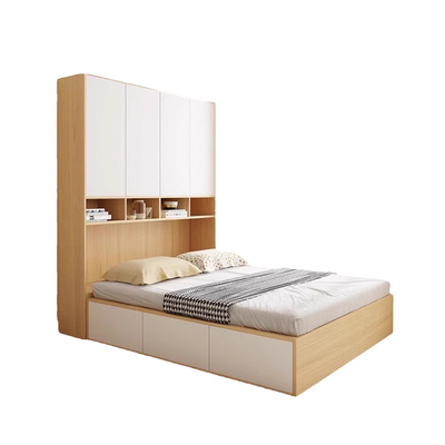 榻榻米衣柜床多功能床柜一体组合床柜小户型卧室全实木儿童储物床