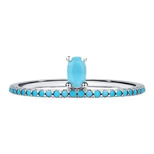 MODIAN小皇冠合成绿松石戒指女小众设计感时尚个性百搭食指指环