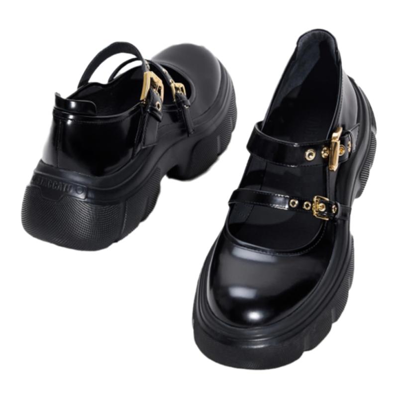 思加图2025新款爵士玛丽小皮鞋玛丽珍鞋厚底增高单鞋ESF19AA5