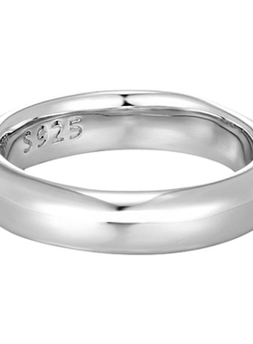 KREAM 钛钢极简光面戒指男女日常指环时尚百搭经典高级感情侣饰品