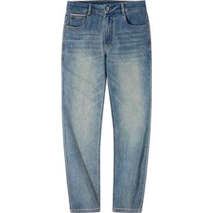 骆驼男装休闲蓝色牛仔裤男士直筒2026弹力春季三防长裤子