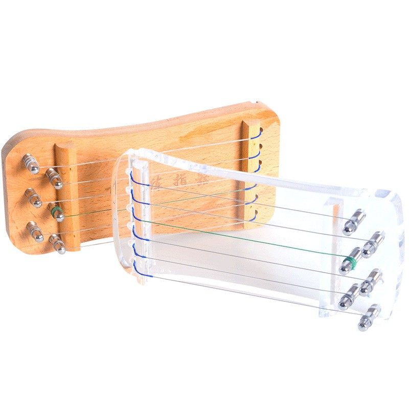 古筝练指器手指训练指法器榉木古筝小迷你古筝指力水晶练习器练习