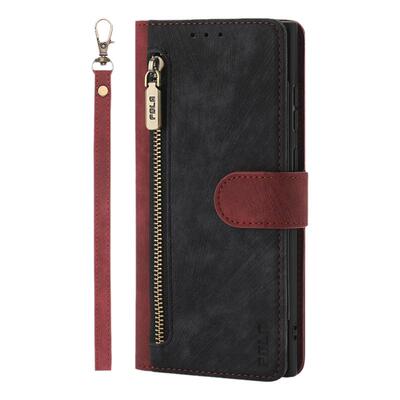 适用vivoY77e真皮钱包保护套