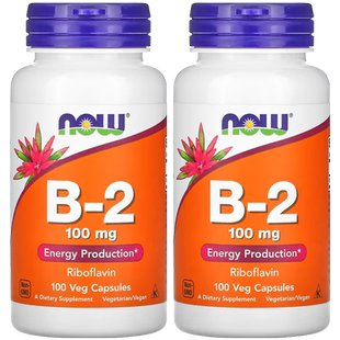 now诺奥 维生素b2胶囊 vb2核黄素 成人中老年美国进口100粒*2瓶