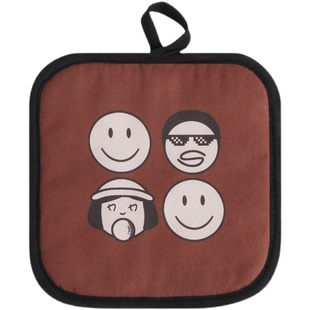 SADULT可爱笑脸耐高温隔热防烫垫砂锅垫汤碗垫子杯垫布艺餐桌餐垫