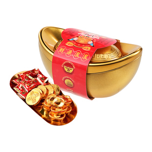 徐福记金元宝造型礼盒糖果利是糖巧克力新年糖零食年货节日送礼