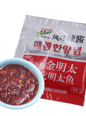 20袋包邮 头道金明太风味辣酱延边特产美食明太鱼蘸料 真味棒鱼料