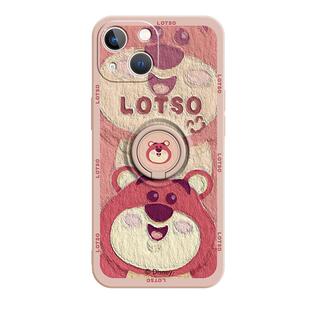 苹果13手机壳16草莓熊15plus新款14指环扣iphone12promax卡通11pro可爱17带支架x迪士尼女款xr液态硅胶保护套