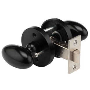 门把手执手球形锁单舌门锁室内木门卧室卫生间美式黑色圆形锁锁具