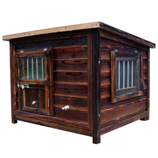 可拆洗狗笼中大型犬舍狗屋防腐实木质狗窝凉窝户外狗房子四季通用