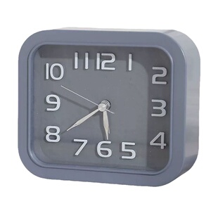 简约现代创意闹钟老人大字钟表北欧黑色网红款学生儿童用桌面客厅