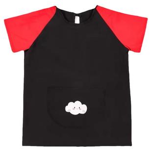 儿童画画围裙绘画反穿美术罩衣长袖吃饭围兜防脏防水男童女童罩衣