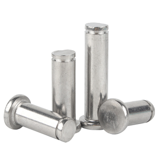 304不锈钢销轴平头带槽销轴卡簧插销钉定位圆柱销M4M5M6M8M10M12