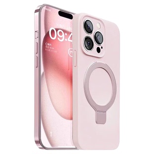 磁吸支架】欧炫适用苹果16手机壳新款IiPhone17promax真液态植绒17pro全包防摔17超薄硅胶15简约14高级感女