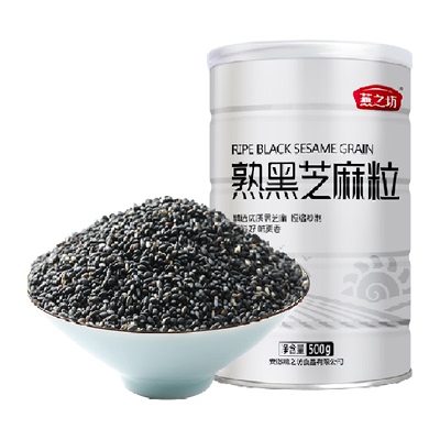 燕之坊熟黑芝麻粒500g×1罐