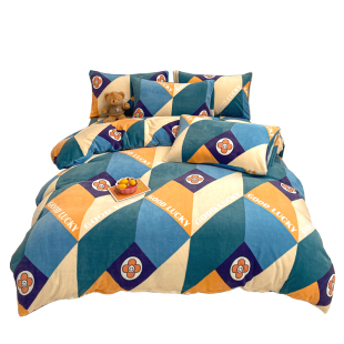 牛奶绒被套单件珊瑚绒单人冬天双人双面毛绒法兰绒加绒加厚被罩