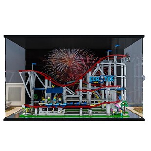 适用乐高过山车亚克力展示盒10261 积木防尘收纳盒透明手办防尘罩