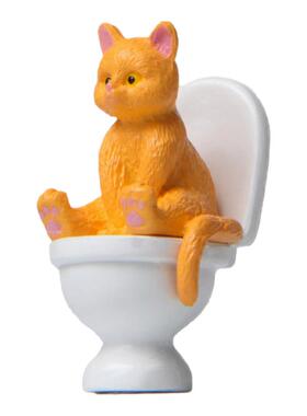 可爱马桶猪摆件桌面装饰