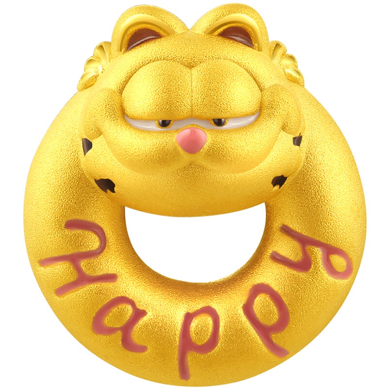 六桂福珠宝黄金加菲猫转运珠