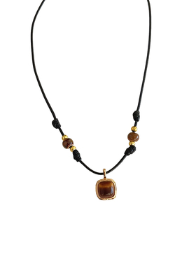 星芒虎眼石双层项链女小众设计感时尚气质锁骨链2025年新款卫衣链