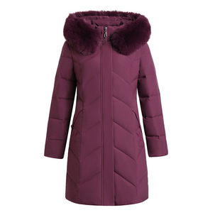 妈妈棉衣女中长款中老年女士冬装大码加厚羽绒棉服中年人棉袄外套