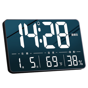 大显示电子时钟万年历桌面摆放台式数字客厅挂墙2025新款钟表闹钟