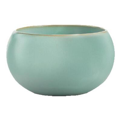 东道汝窑冰裂釉陶瓷茶杯