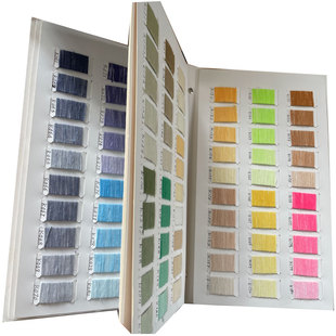 纱线样本布样面料样卡小插片绕线植物染色卡本纺织线样品展示册