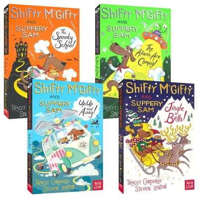 Shifty McGifty and Slippery Sam 强强和盗盗 萌犬神探4册 全彩幽默趣味桥梁章节书 英文原版进口儿童图书