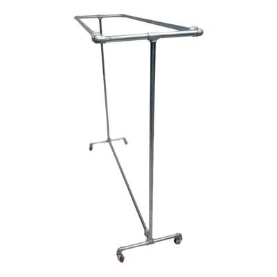 镀锌钢管双杠服装店晾衣架落地